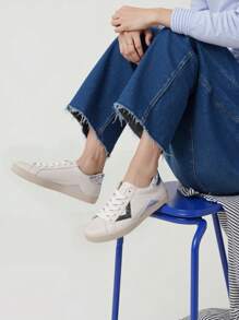 Kupbuty Sienna Sneakers – White With Silver Glitter Inserts