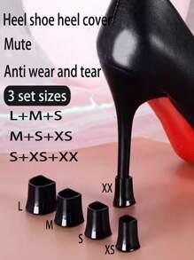 3 Sets Of High Heel Heel Protection Cover Replacement Heel Nail Accessories Stiletto Silent Muffler Sticker Wear-Resistant Repair Pad Shoe Nail Wear U-Shaped Heel Cover Horseshoe Heel Cover, Accessories Gift Ideas
