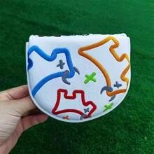 Dog Mallet Putter Cover Design For Golf Heel Shaft/Center Shaft And Many Styles Dog Design Blade Putter Headcover PU Leather Hook And Loop Closure
