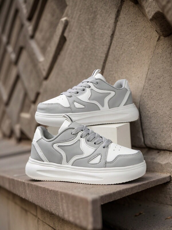 1 Pair Children's Christmas Style Sneakers, Breathable Elastic Soft Shock-Absorbing Quick-Drying Lightweight Waterproof Anti-Slip Wear-Resistant Mixed Material Casual Sport Shoes, Suitable For All Seasons, Street Style, Ideal For Running And Sports