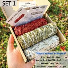 A Set Of Incense Kit - Contains White Sage, Cedarwood, Dragon's Blood Sage, Palo Santo, Abalone Shell, An Ideal Choice For Gifting - Three Sage Set - View 13