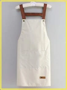 Waterproof And Oil Resistant Canvas Apron - Floral Design, Adjustable Waistband, Breathable Fabric, New Kitchen Home Cooking Oil And Stain Resistant Apron, Kitchen, Bathroom, Family, Household Products,Waterproof Oil Resistant Cooking Apron With Pockets - Adjustable And Multi-Purpose, Suitable For Coffee Bars And Restaurants