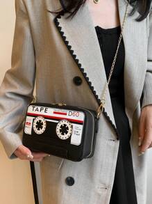 1pc Fashion Women's Shoulder Bag, Retro Vintage Crossbody Bag, Shoulder Bag, Messenger Bag, Square Bag, Camera Bag, Mini Purse, PU Material Scratch & Wear Resistant, Suitable For Shopping, Dating, Outing, Work Commute, Adjustable Shoulder Strap, Metal Chain Strap, Elegant Minimalist Casual Chic Shoulder Bag (7.9in*5.1in*2.8in)