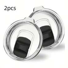 1/2 件 Watersy 20 盎司/30 盎司磁性盖套装适用于旅行杯磁性滑块替换推块适用于 YETI 玻璃杯，适用于厨房、厨房储物用品 - 黑色 - 查看 11