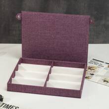 A Multi-Color 8-Lattice Double Row Made Of Oxford Cloth Beaded Velvet Fabric, A Young, Fashionable And Timeless Multifunctional Storage Box, Glasses Storage Box, Jewelry Storage Box, Watch Storage Box, Earring Storage Box, Jewelry Storage Box - Regular - View 12