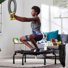 250 Workout Rebounder For Adults, 39" | ESSENTIAL | Mini Exercise Fitness Trampoline | Black - Black - View 2