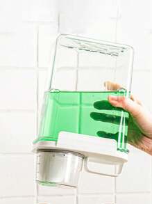 1 件装洗衣粉储存容器，带量杯，透明洗衣用品分配器