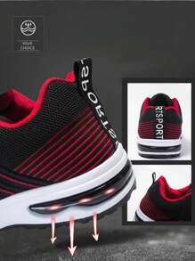 Men's Knitted Breathable Non-Slip Durable Fashion Casual Comfortable Lightweight Outdoor Running Sports Work Shoes (Pattern Random)