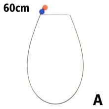 60CM/100CM Herramientas de Suministros de Cerrajería de Alta Calidad Bola de Alambre de Acero Inoxidable para Cuerda de Tracción Automática Herramienta de Apertura de Cerradura de Puerta de Coche - Blanco - Ver 2
