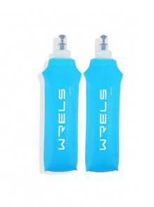 WRELS 2pcs Foldable Silicone Bite Valve Soft Water Bottle, Suitable For Cycling, Camping, Hiking, Running And Other Activities