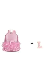 1pc Girls' Nylon Zipper A-Z 26 Letter Fashion Lace Dance Bag, Ballet Bag, Latin Dance Backpack, Suitable For Daily Use (Zipper Random) (DIY Letter Stickers) - Pink - View 30
