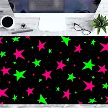 1pc Colorful Star Mouse Pad Aesthetics Art Desk Mat Rubber Base With Stitched Edge Non-Slip Desk Accessories XL Mousepad For Office Home As Gifts For Men Women Friends Birthdays,Valentine's Day - Multicolor - View 8