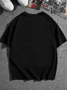 Men's T-Shirt Streetwear Rap Hip Hop T-Shirt Plus Size Shirt Premium Cotton - 黑色 - 查看 2