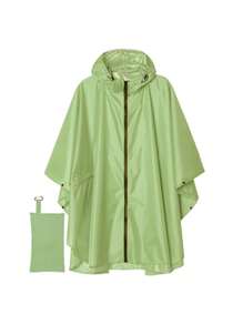 1 pièce Imperméable à capuche unisexe avec poche et sac de transport, coupe-pluie style poncho zippé léger, convient pour la randonnée et le camping