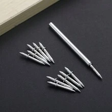 100pcs/200pcs 1/2" Flat Head Baseboard Nails - Durable Metal Wall Nails, Suitable For Home And Office Use, Invisible Double-Sided Nails, Wooden Baseboard Nails, Woodworking Nails, Countersunk Nails, Headless Two-Pointed Nails, Wooden Subfloor Double-Headed Screws