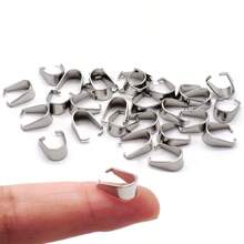 50 piezas Argollas divididas de acero inoxidable, Suministros para hacer joyería para collares, pulseras, manualidades - hebilla de semilla de melón - Ver 5