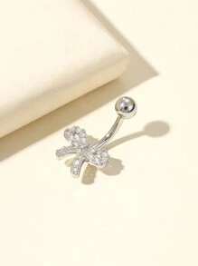 1pc Women's Stylish Navel Piercing Ring, Butterfly Navel Piercing, Sexy Navel Ring For Daily Wear