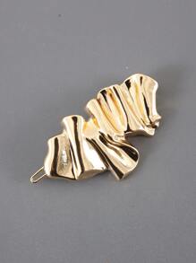 1个金属亮面波浪折叠不对称简约发夹发饰弹簧夹，发饰 - 彩色 - 查看 16