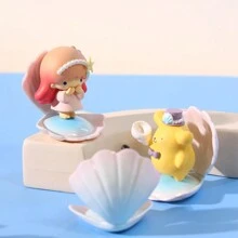 1个三丽鸥角色（肉桂狗、酷洛米、美乐蒂、波恰可）盲盒蓝色海洋假日系列收藏卡通手办玩具（随机发货） - 彩色 - 查看 8