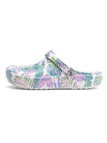 CIVHOM Women's Tie-Dye Clogs, Slip On Round Toe Lightweight Platform Casual Garden Shoes, Summer Comfy Beach Slides