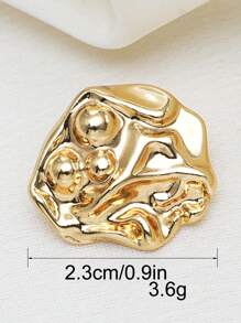 10 件/套不对称镂空玫瑰金属纽扣，适用于开衫、连衣裙、外套、毛衣、多功能装饰、DIY 工艺品配件 - 彩色 - 查看 14