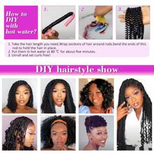 4 Rolls 100% Brazilian Wool Acrylic Yarn, Suitable For African Braids/Senegalese Twists/Wigs/Wraps, Includes Crochet Hook (4 Rolls, Reddish Brown), Halloween - Multicolor - View 6