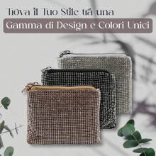 Porta-moedas pequeno com zíper para mulheres com alça de pulso | Carteira feminina elegante com strass, adequada para uso como uma pequena bolsa de mão | Porta-moedas pequeno para mulheres, 11,5 x 9 x 1,5 cm