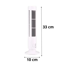 Mini Ventilador Escritorio Usb Torre Sin Aspas Oscilante 90* - Blanco - Ver 2