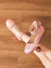Kid Girl Flat Shoes, Children Pink Flower Casual Shoes For Girls, Cute Shoes For Little Girls, Toddlers, All Seasons - Pink - View 7