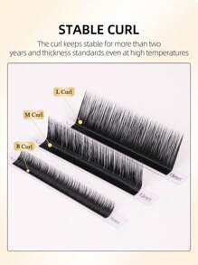 1 pièce Extensions de cils faux B Curl 12 rangées de Lashprofessor. Nouveaux cils volumineux à la mode en poils de vison. Forme de maquillage de cils personnels en gros