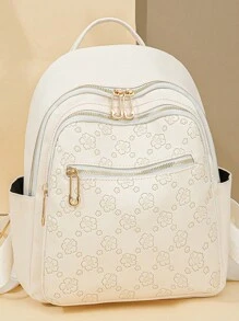 Fashionable Women Large Capacity Laptop Backpack, Streetwear Travel Bag For Students