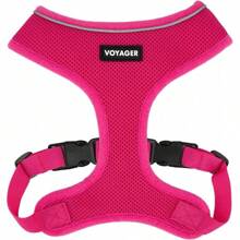 Best Pet Supplies Voyager - Arnés ajustable para perro con rayas reflectantes para caminar, trotar, chaleco resistente de cuerpo completo sin tirones con correa en D, transpirable para todo tipo de clima, color naranja, M - Estilo 220 (morado) - Ver 12