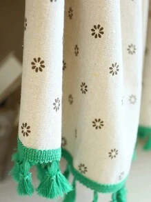 1 rèm cửa ngắn phong cách Bohemian màu xanh lam, có họa tiết hoa cổ điển và viền ren, thích hợp cho cửa sổ kiểu đồng quê, nhà bếp, quán cà phê, phòng tắm, trang trí phòng cổ điển, trang trí nhà cửa - Hoa nhỏ - Xem 4