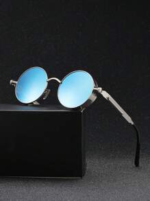 Retro Metal Steam Punk Style Glasses For Men - Round Frame Glasses, Luxurious Metal Design Glasses - Gothic Vintage Oval Steampunk Glasses - Same Style, Multiple Colors - View 9