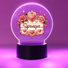 1pc Creative Gifts, Custom Name Lights, Custom Personalized Name Nightlights, Custom Party Decorations, Family Gifts, Friends, Custom Bedroom Decorations, 3D Light Illusion LED Nightlights - Multicolor - View 16