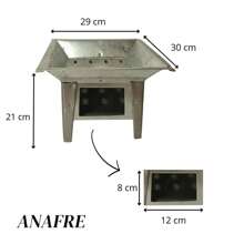 Anafre, brasero chico para carbón - Gris Claro - Ver 1