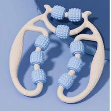 三件套，EVA泡沫轴和手持按摩球 - 肌肉放松瑜伽套装，中空设计，健身滚轴套装，泡沫轴瑜伽柱，健身滚轴，瑜伽滚轴，按摩器材，健身按摩滚轴，中空EVA尖刺按摩棒，泡沫轴健身，瑜伽筋膜按摩器，用于腿部塑形，减肥器材 - 彩色 - 查看 7