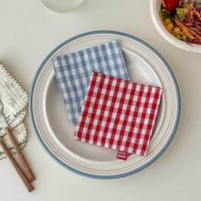 Ins 风格韩式格子杯垫，别致又艺术的咖啡厅/家庭用隔热垫，上镜装饰 - 彩色 - 查看 2