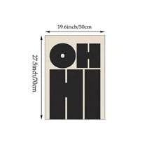 1 幅 OH HI 引言墙艺术画现代字体印刷帆布画粗体海报美观装饰适用于办公室卧室客厅公寓房间装饰无框或带框 - 彩色 - 查看 9