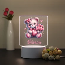 1pc Creative Gifts, Custom Name Lights, Custom Personalized Name Nightlights, Custom Party Decorations, Family Gifts, Friends, Custom Bedroom Decorations, 3D Light Illusion LED Nightlights - Multicolor - View 20