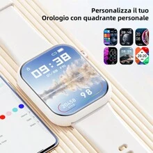 Hwagol Orologio intelligente aggiornato 2025 (rispondere/effettuare chiamate), display da 1,85 pollici, capacità batteria 230mAh, adatto per uomo e donna, tracker fitness, modalità sport multiple, contapassi calorie, monitoraggio del sonno, monitoraggio della frequenza cardiaca, compatibile con iOS e Android