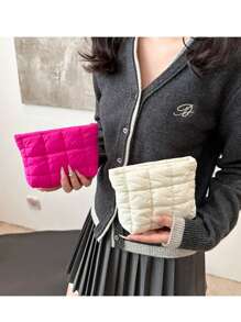 1 Pc Large Capacity Makeup Organizer Bag, Beautifully Designed For Daily Cosmetic Storage,Boho Vibes