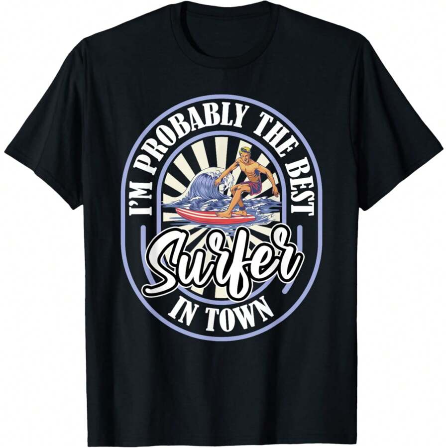 Funny Surfer Surfboard - Waves Surfrider Surfing T-Shirt