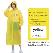 EVA Rain Coat, Reusable Thickened Rain Suit Set, Lightweight Anti-Downpour Adult Rain Poncho