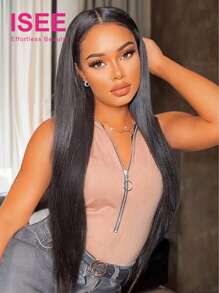 ISEE HAIR Wear Go 6x4 HD 蕾丝无胶直发假发 预拔预剪 180% 8-30 英寸蕾丝闭合自然色假发 带自然发际线 真人头发 适合女性日常使用 - SNatural - 查看 3