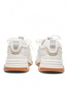 Truffle Collection Women's Wedge Sneakers With Lace-Up In Beige Polyurethane - Size UK 3-8 / EU 36-41 / US 5-10 - Shipped Directly From The UK- Delivery In 3-5 Days! - Modern High-Top Sneakers For Fashionable Casual Wear - Comfortable And Durable Ladies Summer Footwear For Everyday Style - Beige - View 7