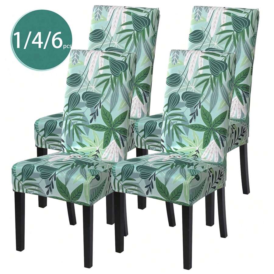 1/4/6pcs Milk Silk High Backrest Chair Covers, Modern Polyester Elastic Dustproof Anti-Fouling Slipcover For Living Room, Dining Room, Bedroom, All Season - Multicolor - View 1