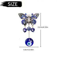 1 件/2 件汽车通风夹，清新香味香薰扩散器，空气清新剂配件，蓝蝴蝶和邪恶之眼