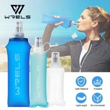 WRELS 1 pièce Bouteille d'eau de sport pliable de 150/250/500 ml, bouteille d'eau chaude et froide sans odeur pressée à chaud
