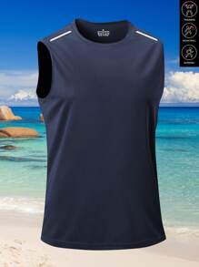 3件装 男士夏季运动背心，休闲户外无袖T恤 黑色 - 黑色 - 查看 4